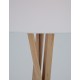 Ivory Fabric Shade Brown Fabric Wire Natural Wood LED E27 1x12 Watt 230 Volt IP20 Bulb Excluded Cable Length: 200 cm D: 50 H 1: 