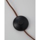 Ivory Fabric Shade Brown Fabric Wire Natural Wood LED E27 1x12 Watt 230 Volt IP20 Bulb Excluded Cable Length: 200 cm D: 50 H 1: 