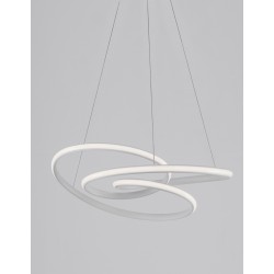 Triac Dimmable Sandy White Aluminium & Acrylic LED 43 Watt 230 Volt 3013Lm 3000K IP20 D: 52 H1: 50 H2: 120 cm Adjustable Height