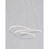 Triac Dimmable Sandy White Aluminium & Acrylic LED 43 Watt 230 Volt 3013Lm 3000K IP20 D: 52 H1: 50 H2: 120 cm Adjustable Height