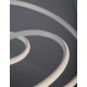 Triac Dimmable Sandy White Aluminium & Acrylic LED 43 Watt 230 Volt 3013Lm 3000K IP20 D: 52 H1: 50 H2: 120 cm Adjustable Height