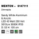 Triac Dimmable Sandy White Aluminium & Acrylic LED 43 Watt 230 Volt 3013Lm 3000K IP20 D: 52 H1: 50 H2: 120 cm Adjustable Height