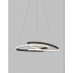 Triac Dimmable Sandy Black Aluminium & Acrylic LED 43 Watt 230 Volt 3013Lm 3000K IP20 D: 52 H1: 50 H2: 120 cm Adjustable Height