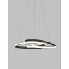 Triac Dimmable Sandy Black Aluminium & Acrylic LED 43 Watt 230 Volt 3013Lm 3000K IP20 D: 52 H1: 50 H2: 120 cm Adjustable Height