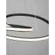 Triac Dimmable Sandy Black Aluminium & Acrylic LED 43 Watt 230 Volt 3013Lm 3000K IP20 D: 52 H1: 50 H2: 120 cm Adjustable Height