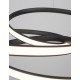 Triac Dimmable Sandy Black Aluminium & Acrylic LED 43 Watt 230 Volt 3013Lm 3000K IP20 D: 52 H1: 50 H2: 120 cm Adjustable Height