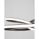 Triac Dimmable Sandy Black Aluminium & Acrylic LED 43 Watt 230 Volt 3013Lm 3000K IP20 D: 52 H1: 50 H2: 120 cm Adjustable Height
