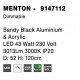 Triac Dimmable Sandy Black Aluminium & Acrylic LED 43 Watt 230 Volt 3013Lm 3000K IP20 D: 52 H1: 50 H2: 120 cm Adjustable Height