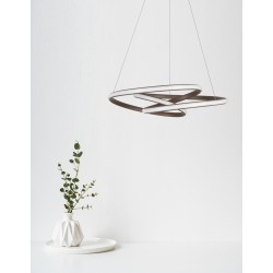 Triac Dimmable Sandy Coffee Aluminium & Acrylic LED 43 Watt 230 Volt 3013Lm 3000K IP20 D: 52 H1: 50 H2: 120 cm Adjustable Heigh