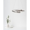 Triac Dimmable Sandy Coffee Aluminium & Acrylic LED 43 Watt 230 Volt 3013Lm 3000K IP20 D: 52 H1: 50 H2: 120 cm Adjustable Heigh
