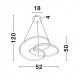 Triac Dimmable Sandy Coffee Aluminium & Acrylic LED 43 Watt 230 Volt 3013Lm 3000K IP20 D: 52 H1: 50 H2: 120 cm Adjustable Heigh