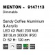 Triac Dimmable Sandy Coffee Aluminium & Acrylic LED 43 Watt 230 Volt 3013Lm 3000K IP20 D: 52 H1: 50 H2: 120 cm Adjustable Heigh