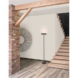 Sandy Black Aluminium & Acrylic LED 18 Watt 230 Volt 1300Lm 3000K IP20 Cable Length: 180 cm D: 30 W: 30 H: 170 cm 