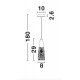 Brass Gold Metal & Clear Structured Glass LED G9 1x5 Watt 230 Volt IP20 Bulb Excluded D: 8 H1: 29 H2: 180 cm Adjustable Height 
