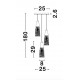 Brass Gold Metal & Clear Structured Glass LED G9 3x5 Watt 230 Volt IP20 Bulb Excluded D: 25 H: 180 cm Adjustable Height 