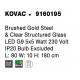 Brass Gold Metal & Clear Structured Glass LED G9 5x5 Watt 230 Volt IP20 Bulb Excluded L: 80 W: 10 H: 180 cm Adjustable Height 