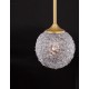 Clear Structured Glass & Brass Gold Steel LED G9 1x5 Watt 230 Volt IP20 Bulb Excluded D: 15 H1: 35.5 H2: 180 cm Adjustable Hei