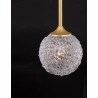 Clear Structured Glass & Brass Gold Steel LED G9 1x5 Watt 230 Volt IP20 Bulb Excluded D: 15 H1: 35.5 H2: 180 cm Adjustable Hei