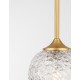 Clear Structured Glass & Brass Gold Steel LED G9 1x5 Watt 230 Volt IP20 Bulb Excluded D: 15 H1: 35.5 H2: 180 cm Adjustable Hei