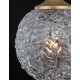 Clear Structured Glass & Brass Gold Steel LED G9 1x5 Watt 230 Volt IP20 Bulb Excluded D: 15 H1: 35.5 H2: 180 cm Adjustable Hei
