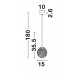 Clear Structured Glass & Brass Gold Steel LED G9 1x5 Watt 230 Volt IP20 Bulb Excluded D: 15 H1: 35.5 H2: 180 cm Adjustable Hei