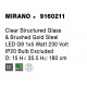 Clear Structured Glass & Brass Gold Steel LED G9 1x5 Watt 230 Volt IP20 Bulb Excluded D: 15 H1: 35.5 H2: 180 cm Adjustable Hei