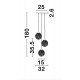 Clear Structured Glass & Brass Gold Steel LED G9 3x5 Watt 230 Volt IP20 Bulb Excluded D: 32 H: 180 cm Adjustable Height 