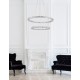 Chrome Aluminium K9 Crystal LED 60 Watt 230 Volt 3600Lm 3500K IP20 D: 70 H: 120 cm Adjustable Height & Rotating 
