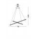 Chrome Aluminium K9 Crystal LED 60 Watt 230 Volt 3600Lm 3500K IP20 D: 70 H: 120 cm Adjustable Height & Rotating 