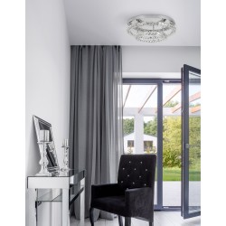 Chrome Aluminium K9 Crystal LED 44 Watt 230 Volt 2640Lm 3500K IP20 D: 64 H: 16 cm 