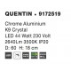 Chrome Aluminium K9 Crystal LED 44 Watt 230 Volt 2640Lm 3500K IP20 D: 64 H: 16 cm 