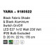 Black Fabric Shade & Black Aluminium Switch On/Off LED E27 1x12 Watt 230 Volt IP20 Bulb Excluded Cable Length: 192 cm D: 20 H1: 