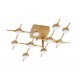 Triac Dimmable Gold Metal & Acrylic LED 25 Watt 230 Volt 1644Lm 3000K IP20 L: 61 W: 52 H: 14 cm 