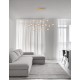Triac Dimmable Gold Metal & Acrylic LED 39 Watt 230 Volt 2096Lm 3000K IP20 Included Remote Control L: 110 W: 34.5 H: 120 cm Ad