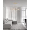 Triac Dimmable Gold Metal & Acrylic LED 39 Watt 230 Volt 2096Lm 3000K IP20 Included Remote Control L: 110 W: 34.5 H: 120 cm Ad