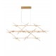 Triac Dimmable Gold Metal & Acrylic LED 39 Watt 230 Volt 2096Lm 3000K IP20 Included Remote Control L: 110 W: 34.5 H: 120 cm Ad