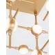 Ceiling Lamp Gold Metal & Acrylic Dim LED43.2W 3024lm 3000K L75 W68 H35,5 