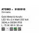 Ceiling Lamp Gold Metal & Acrylic Dim LED43.2W 3024lm 3000K L75 W68 H35,5 