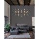 Triac Dimmable Gold Metal & Acrylic LED 84 Watt 230 Volt 3805Lm 3000K IP20 Included Remote Control L: 106 W: 58.5 H: 150 cm Ad