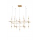 Triac Dimmable Gold Metal & Acrylic LED 84 Watt 230 Volt 3805Lm 3000K IP20 Included Remote Control L: 106 W: 58.5 H: 150 cm Ad