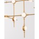 Triac Dimmable Gold Metal & Acrylic LED 84 Watt 230 Volt 3805Lm 3000K IP20 Included Remote Control L: 106 W: 58.5 H: 150 cm Ad