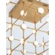 Triac Dimmable Gold Metal & Acrylic LED 100 Watt 230 Volt 3898Lm 3000K IP20 Included Remote Control L: 75 W: 69 H: 40.5 cm 