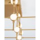 Triac Dimmable Gold Metal & Acrylic LED 100 Watt 230 Volt 3898Lm 3000K IP20 Included Remote Control L: 75 W: 69 H: 40.5 cm 