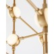 Triac Dimmable Gold Metal & Acrylic LED 100 Watt 230 Volt 3898Lm 3000K IP20 Included Remote Control L: 75 W: 69 H: 40.5 cm 