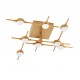 Gold Metal & Acrylic LED 24 Watt 230 Volt 1567Lm 3000K IP20 L: 51 W: 51 H: 14 cm 