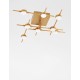Gold Metal & Acrylic LED 24 Watt 230 Volt 1567Lm 3000K IP20 L: 51 W: 51 H: 14 cm 