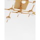 Gold Metal & Acrylic LED 24 Watt 230 Volt 1567Lm 3000K IP20 L: 51 W: 51 H: 14 cm 