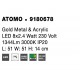 Gold Metal & Acrylic LED 24 Watt 230 Volt 1567Lm 3000K IP20 L: 51 W: 51 H: 14 cm 