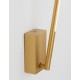 Brass Gold Metal & Acrylic LED 6 Watt 230 Volt 426Lm 3000K IP20 L: 6 W: 12 H: 37 cm Rotating & Adjustable 