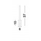 Black Metal & Acrylic LED 6 Watt 230 Volt 426Lm 3000K IP20 L: 6 W: 12 H: 37 cm Rotating & Adjustable 